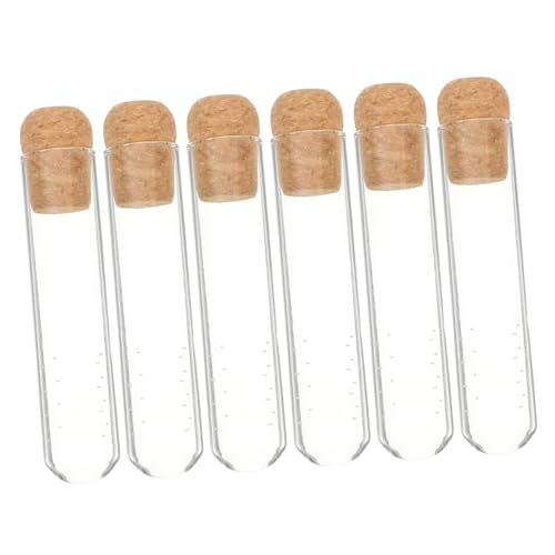 EXHUMKY 6piezas Infusor De Té De Vidrio Unidades Filtro De Té Suelto Colador Transparente Tubo De Difusor Reutilizable