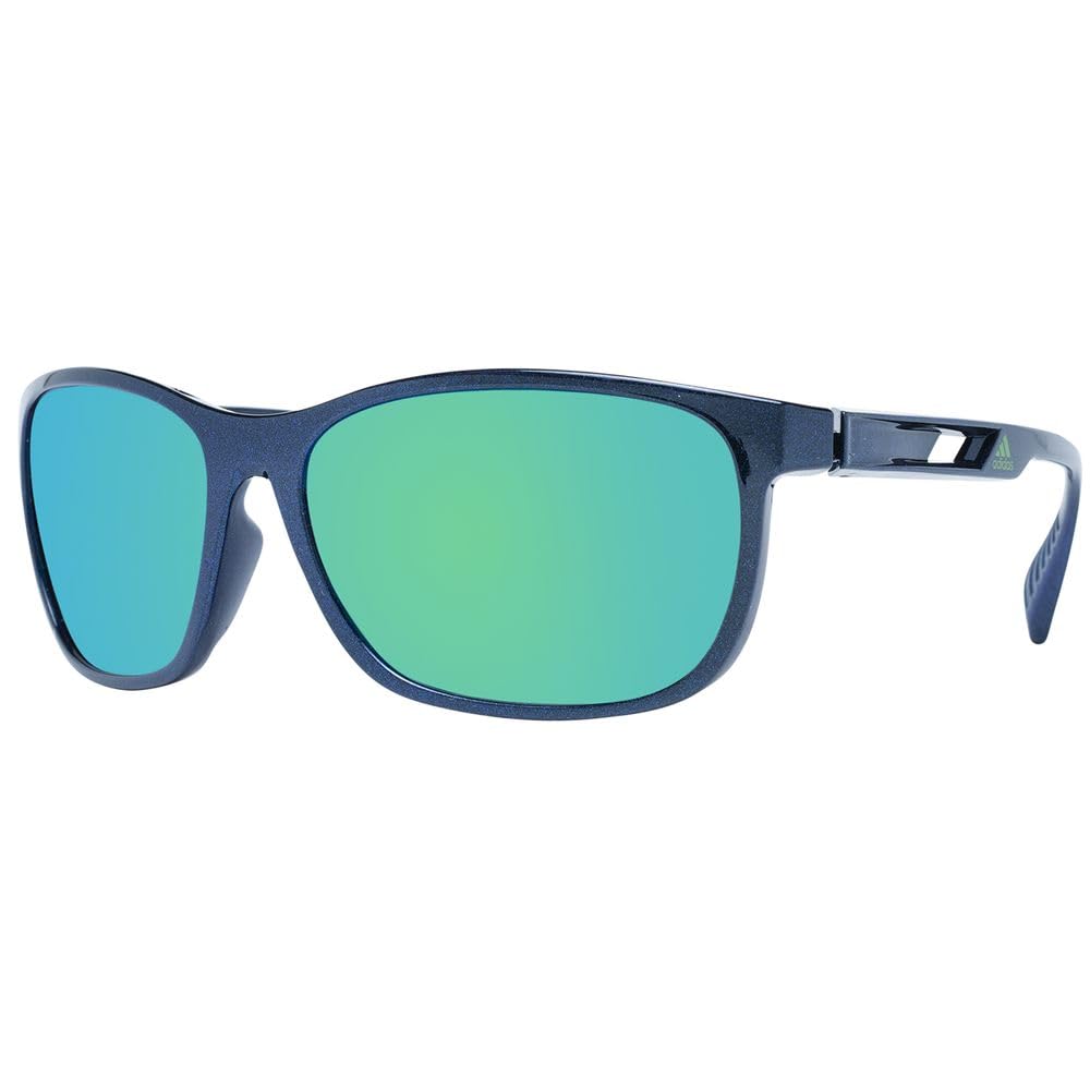 Adidas Men's Matte Blue / Green Mirror ’S Sp0014 Sunglasses, Matte Blue/Green Mirror, 62