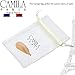 Camila Paris CP3044 2.75 Inch Small Hair Clips for Women Beige, Strong Hold Decorative, Durable Styling Girls Hair Accessories. Hair Ponytail For Women with Curly Thick Hair. Made in France