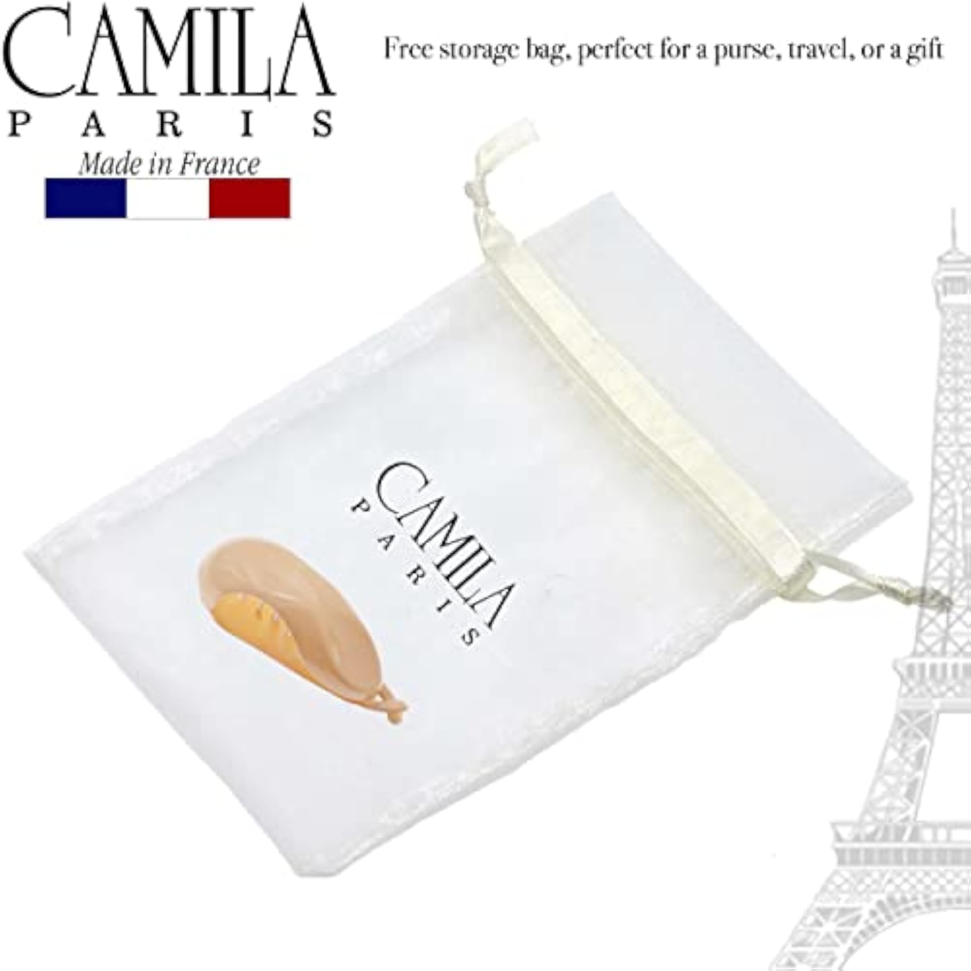 Beige Small Hair Clips for Women, Strong Hold