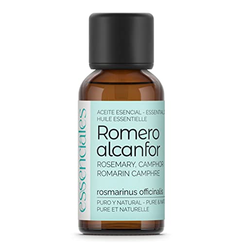 Essenciales - Aceite Esencial de Romero Alcanfor, 100% Puro, 30 ml | Aceite Esencial Rosmarinus Officinalis