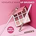 14pc Ultimate Beauty Brush Collection - Full Makeup Eyelash Curler Tweezer Sponge Kit Cosmetic Tools Professional Face Eye (ROSE GOLD)