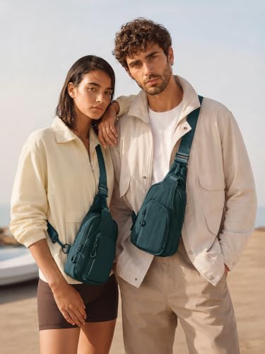 Image of ODODOS Sling Bag with Adjustable Straps Crossbody Chest Bag Lightweight Backpack for Casual Traveling Hiking