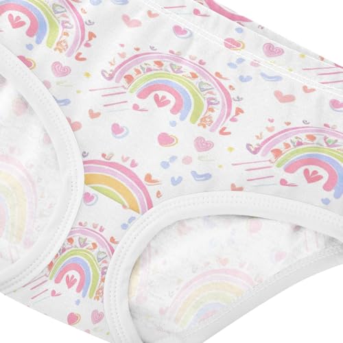 Bright Toddler Girls Underwear 2t Cotton Girl Panties Cute Cute Cartoon Rainbows Pastel Briefs Girls Undies4