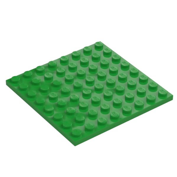 LEGO Building Plate, 8 x 8 Studs, Part 41539 (Bright Green, 5, Plates) — image 1