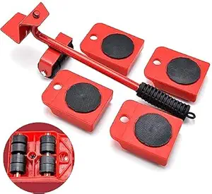 Kreyana Furniture Lifter Mover Tool Set with Furniture Lifting Tool Furniture Mover Lifter, Heavy Load Moving Wheels for Furniture Furniture Rollers Set for Home Appliance Multicolor Pack of 1