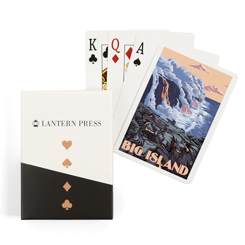 Lantern Press Hawaii Big Island Lava Flow 52 Cartas Póker