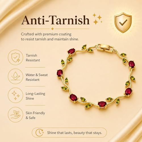 Image of Aurie Tulip Bracelet for Women & Girls | Anti Tarnish Stainless Steel Floral Bracelet |Party and Daily Wear Jewellery