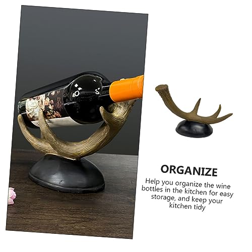 Soporte rústico de resina para botellas de vino miniatura 6