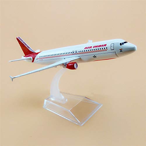 Image of Toys uncle Diecast Aeroplane Scale Model, 16 Cm: (A320 Air India), Multicolor