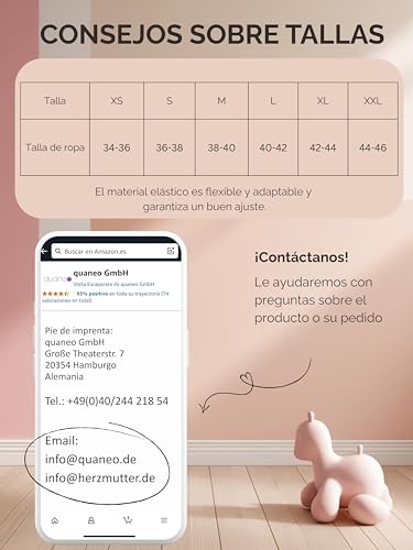 Variante de Herzmutter vestido premama Blanco Crema (M)