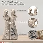 INLOMEM Friendship Gifts for Best Friends Women - Resin Sister Figurines Best Friend Sister Birthday Gift Ideas Unique Gifts for Sisters from Sister - Hand-Painted Figure (Granite) - Image 3