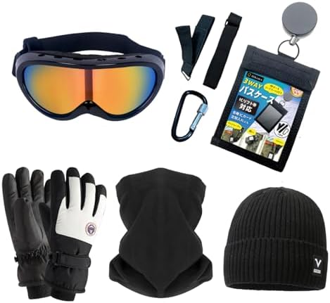 スノボ スキー ウェア 8点セット ニット帽 ネックウォーマー ゴーグル 手袋 Amazon.co.jp: [Okima] 福袋 スキー スノーボード 【これで小物は
