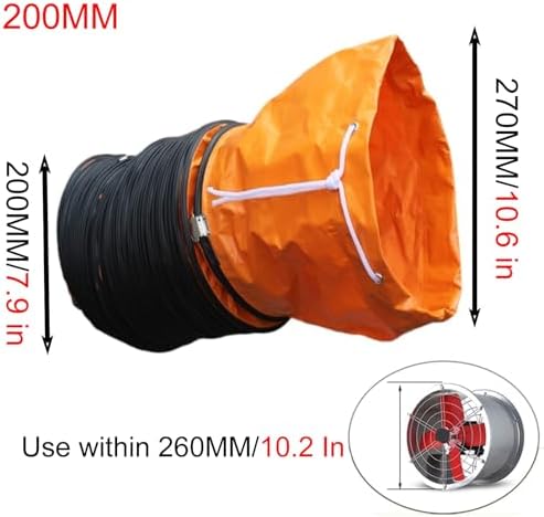High-Temperature Flexible PVC Duct Hose for Ventilation - Perfect for Workshops, Garages, Basements, Farms, Tunneling, and Industrial Applications