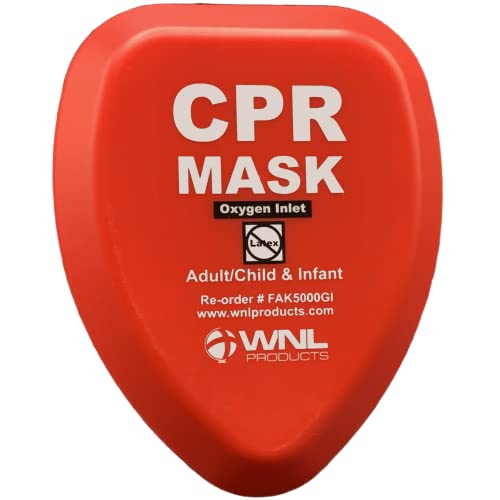 WNL Products CPR Rescue Mask, Adult/Child and Infant, Hard Case Kit