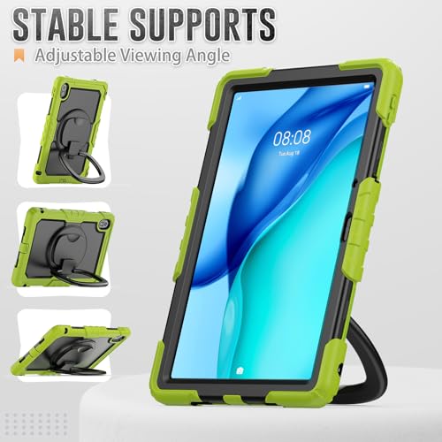Protection Huawei MatePad SE 11 2024 robuste silicone jaune vert - 4