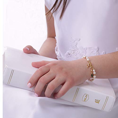 Image of Cherished Moments Girls 14K Gold-Plated Cross Bracelet for Godchild, Baptism or First Communion Gift with Poem in Gift Box