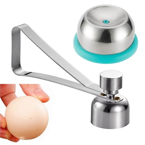 YAYNO Buco d'uovo acciaio inossidabile con Apriuova in acciaio perforatore per uova Punture Di Uova Pelapatate per Uova Sode Rompi apriuova facile da usare e lavabile in lavastoviglie