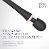 Pure Envy Joystick Powerful Wand Vibrator - 5 Vibration Modes & 3 Speeds, Ultra-Quiet Rechargeable Waterproof Silicone Wand Massager for Adults – Premium Magic Wand Sex Toy for Women & Men, Black #1
