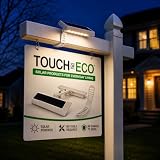 Touch Of ECO LITEAGENT PRO - Solar Dual Sided LED Post Light For Real Estate Signs, Business, Yard Sign Lighting - Includes Adjustable Sign Mounting Bracket