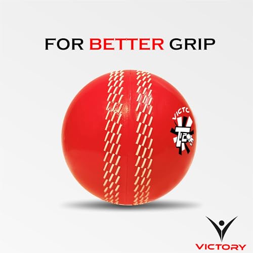 Image of Victory T-20 Synthetic Cricket Ball Match Practice Training | Practice Cricket Ball | Wind Balls | Swing Ball | Indoor & Outdoor Street & Beach Cricket (T-20 Multicolor)