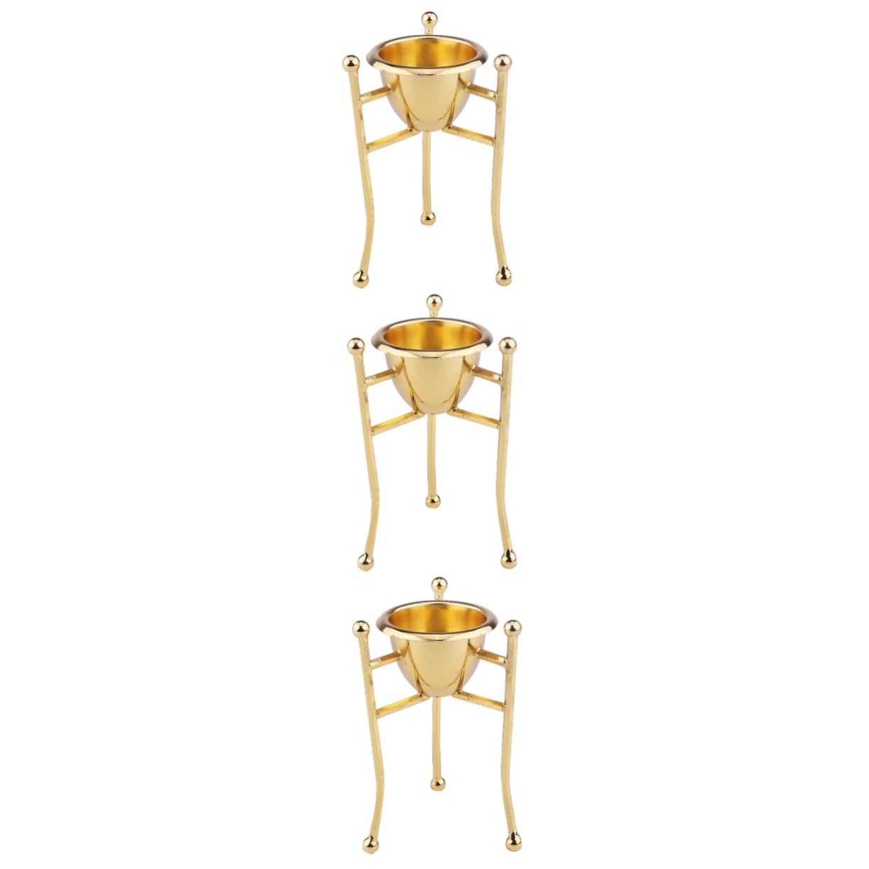 Amosfun 3 Piezas Rejilla para hueveras Platos Relleno de Huevo Plano Taza de cáscara de cocidos Taza para cocinar portahuevos huevera de Cobre Porta de Cobre