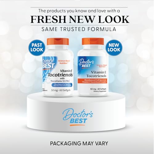 Doctor's Best Vitamin E Tocotrienols Complex Supplement, 60 Softgels - Image 2