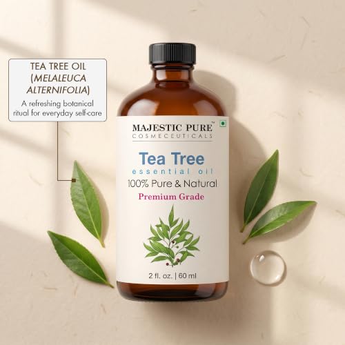 Image of Majestic Pure Tea Tree Essential Oil for Diffuser - 2 Fl Oz | 100% Pure & Natural Ideal for diffuser use, aromatherapy, massage, soap making, candle making home fragrance