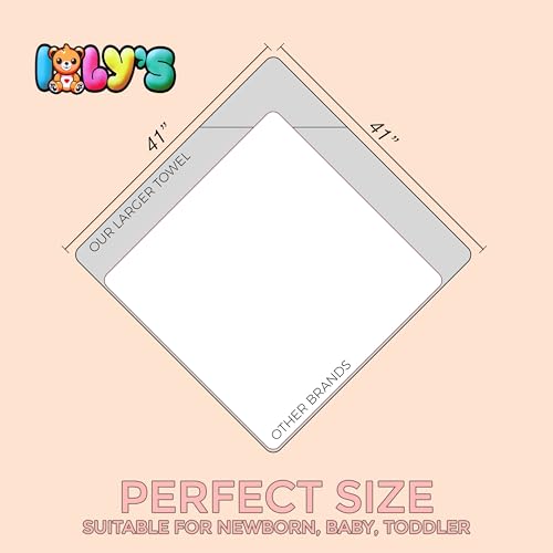 Image of Ioly's Hooded Baby Bath Towels for Newborn Essentials 41 inch Set of 2 Towels with Hood for Kids Babies Toddler Infant (Large) Baby Towel Cosas para Bebes recien nacidos Bath Items (White and Green Aqua)