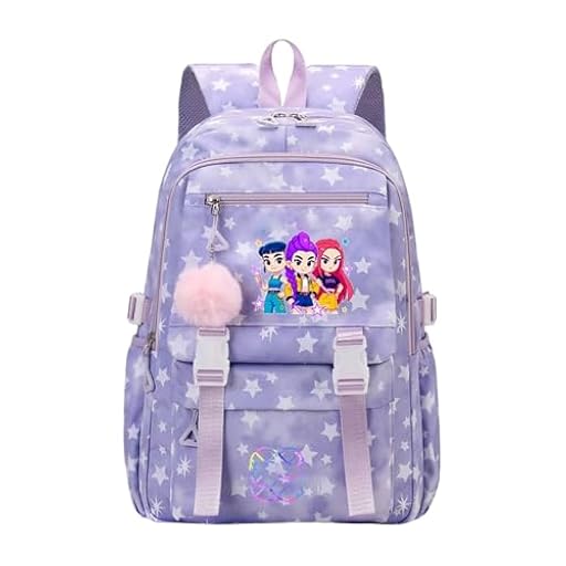 Genérico Mochila escolar KPop D-emon H-unters, mochila de viaje de con múltiples bolsillos, mochila Demon Hunters Anime, mochila Demon Cosplay para fans (H) | Ya disponible en tu tienda friki favorita! En mundofriki.es!