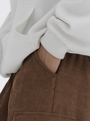 SHENHE Boy's Elastic Waist Loose Cargo Pants Casual Preppy Sweatpants with Pockets3