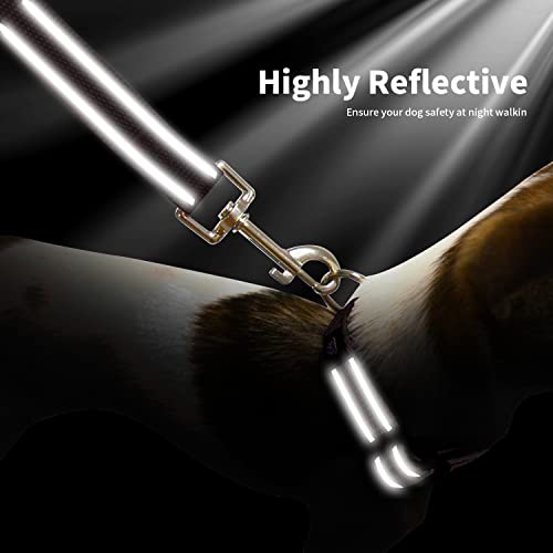 Nestroad 2 Pack Dog Leash,Reflective Nylon Dog Leashes With Soft Padded Handle For Small Medium Large Dogs Walking,Training(5Ft,Pink) #TOP4