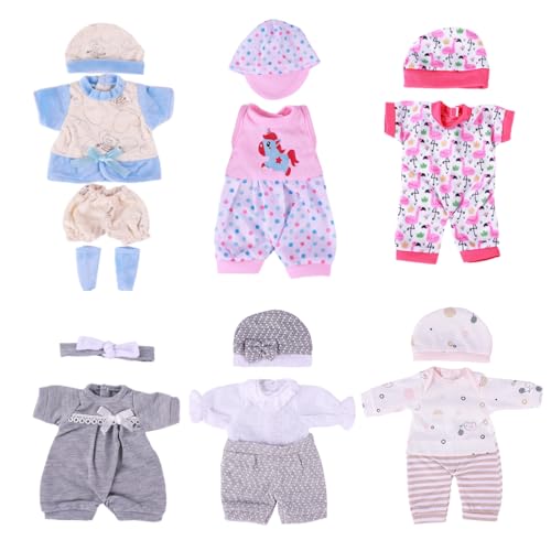 , 14 Pcs Dolls Clothes And Baby Doll Accessories With Hats, 