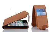 cadorabo Coque pour Apple iPhone 4 / iPhone 4S en Noisette Marron   Housse Protection en Style Flip avec Fente Carte   Etui Poche Folio Case Cover