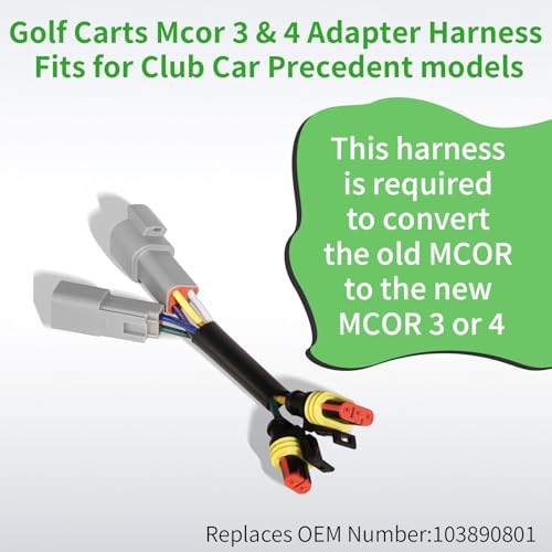 Shu-Ran Golf Cart Main Wiring Harness Replacement for Club Car Precedent/Tempo 2014-up,OEM # 104023201,with Golf Cart Mcor 3 & 4 Adapter Harness Motor Controller Output Regulator,OEM# 103890801 by Shu-Ran - Image 4