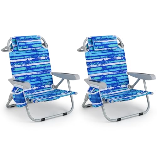 Goplus 2-Pack Lay Flat Chair