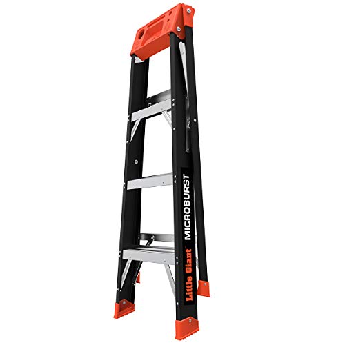 Little Giant Ladders, MicroBurst, 4' Stepladder, Fiberglass, Type 1AA, 375 lbs weight rating, (15700-001)