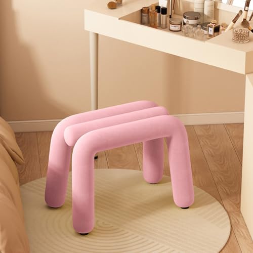 Taburete de maquillaje para tocador compacto con asiento cómodo 4