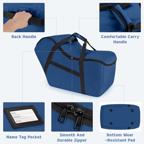 Image of Padded Car Seat Bag Compatible with Most Nuna Pipa Car Seats UPPAbaby MESA V2 without Base & Chicco KeyFit 30 and Base, Car Seat Travel Bag for Airplanes, Blue
