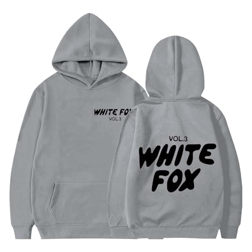 Hoodie Girls Boys Kids White Fox Letter Print Long Sleeve Hooded Sweatshirt Jumper Pullover Casual Comfortable Breathable Warm Oversized Y2k Hoodies Outfit Activewear for Christmas Autumn Winter