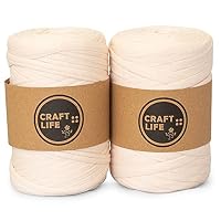Amazon.co.jp: Craft Life T-Shirt Yarn, Fabric Yarn, Basic Color