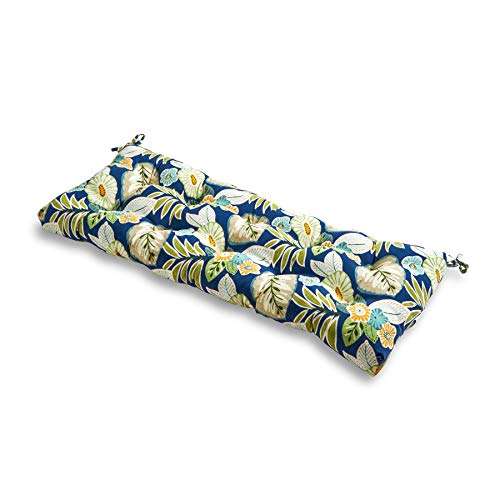 South Pine Porch Outdoor 44x17-inch Swing/Bench Cushion, Marlow Blue Floral