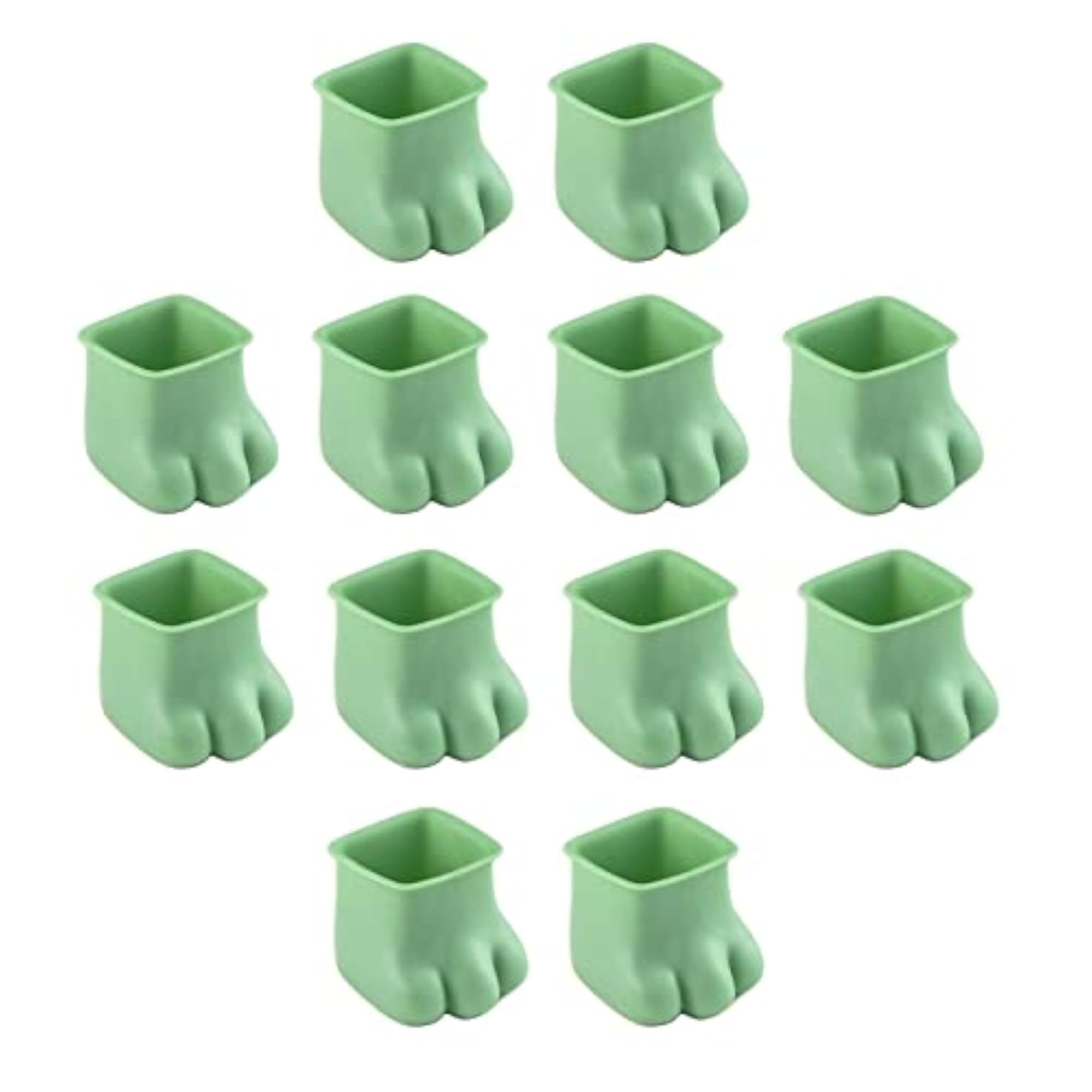 12x Silicone Table Feet Covers to Prevent Floor Scratches, Green