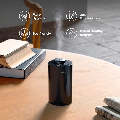 Airversa AN6BUS Waterless Diffuser For Essential Oil Nebulizer Battery Operated Mini Scent Air Machine Aromatherapy Atomizing Diffuser 1/2/3H/Continous Mode 3 Mist Level thumb #4