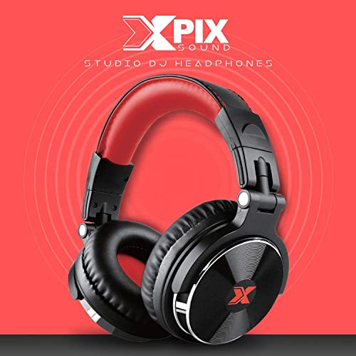 Xpix Pro Dj Headphones Closed Back Over Ear Stereo Monitor Headphones, For Monitor & Mixing, Single Side, Dual Source Monitoring #TOP3