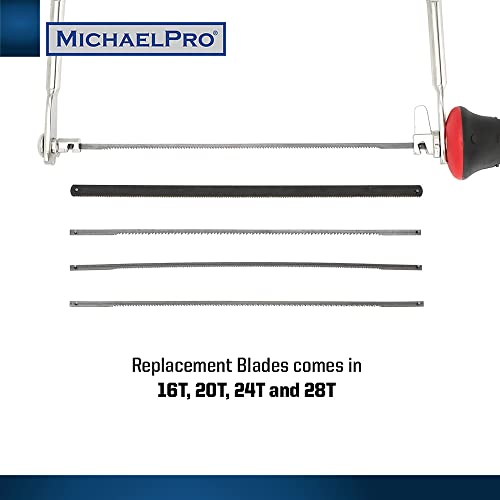MichaelPro 6-Inch Deep Coping Saw, Coping Frame comes with Replacement Blades, Hand Woodworking Tool | MP018006 - Thumbnail 7