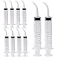 Gebildet 10pcs 12ml Kunststoff Curved Spritze Dental Irrigation Spritze mit Gebogener Spitze für Die Zahnpflege, Heimtiere Pflege, Kleberfüllung
