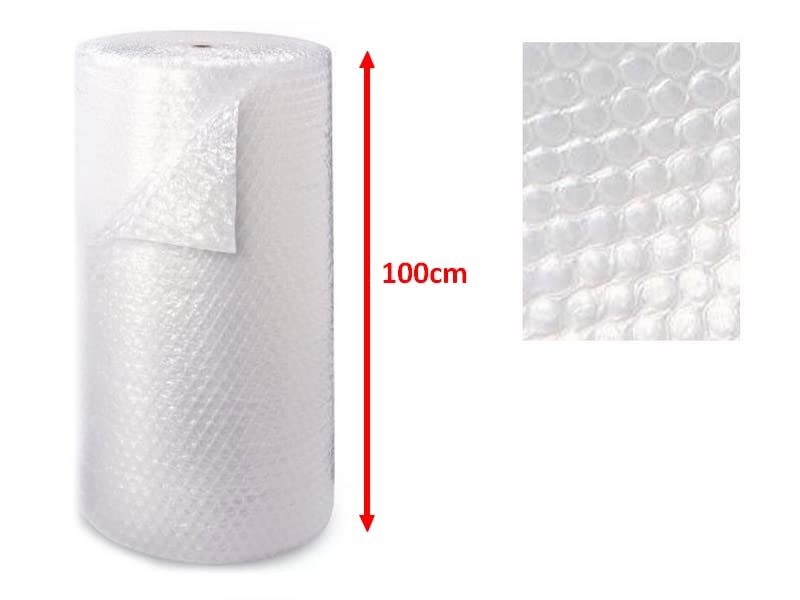 Rotolo Pluriball professionale/industriale - 100x180 mt reali, accoppiato con HD - Imbottitura per Imballaggio Bolle - Pluriball 180 metri per la Protezione di Oggetti durante Traslochi e Spedizioni