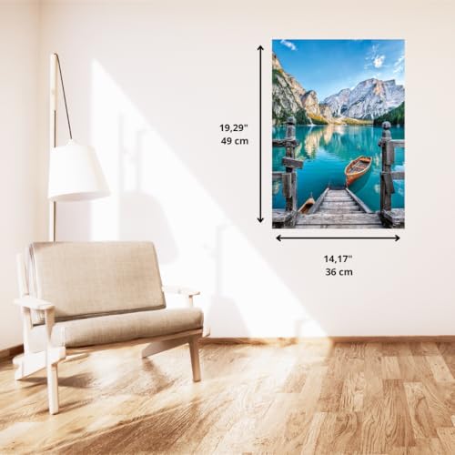 Puzzle 500 pièces + poster : Lac de Braies Clementoni Puzzles - vue 4
