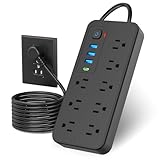 LUKITO Multicontacto Regleta 12 En1, Extensión Eléctrica con Protección contra Sobrecargas, Conector Multiple para...